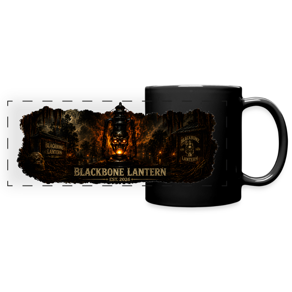 Blackbone Lantern – Swampfire Panoramic Mug - black